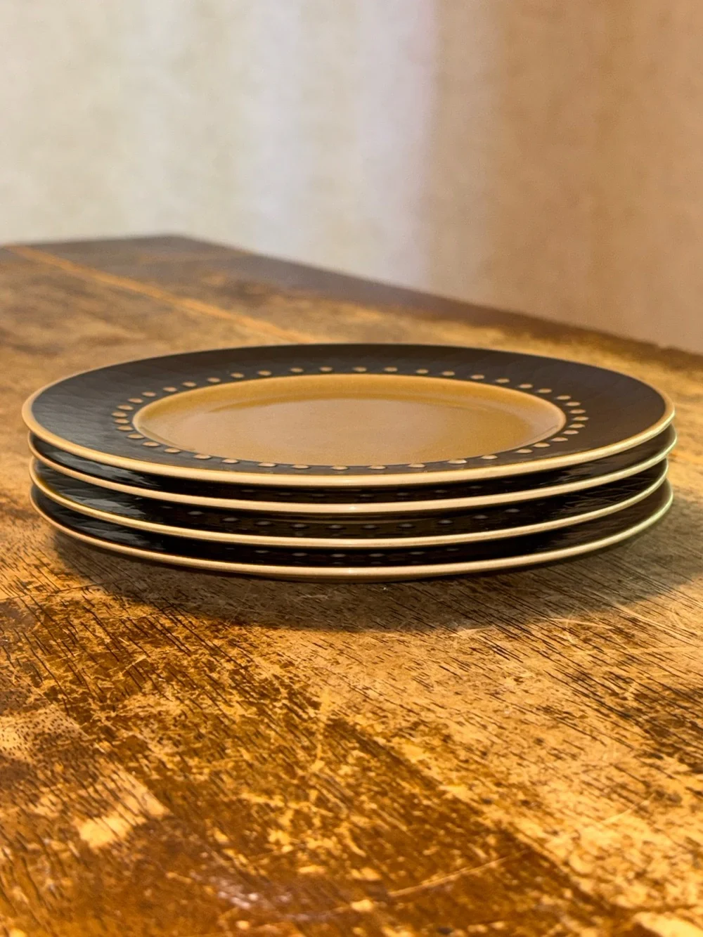 Vintage Franciscan DISCOVERY TAHITI Ceramic Plates, Set Of 4, 6.25”